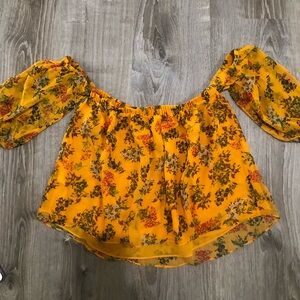 NWT Ella Moss silk blouse off shoulder size Small